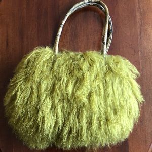 Elena Girardi unique handmade lamb fur leather bag